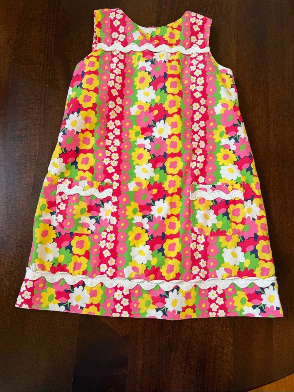 Vintage Lilly Pulitzer Pink Multi Floral A-Line Dress